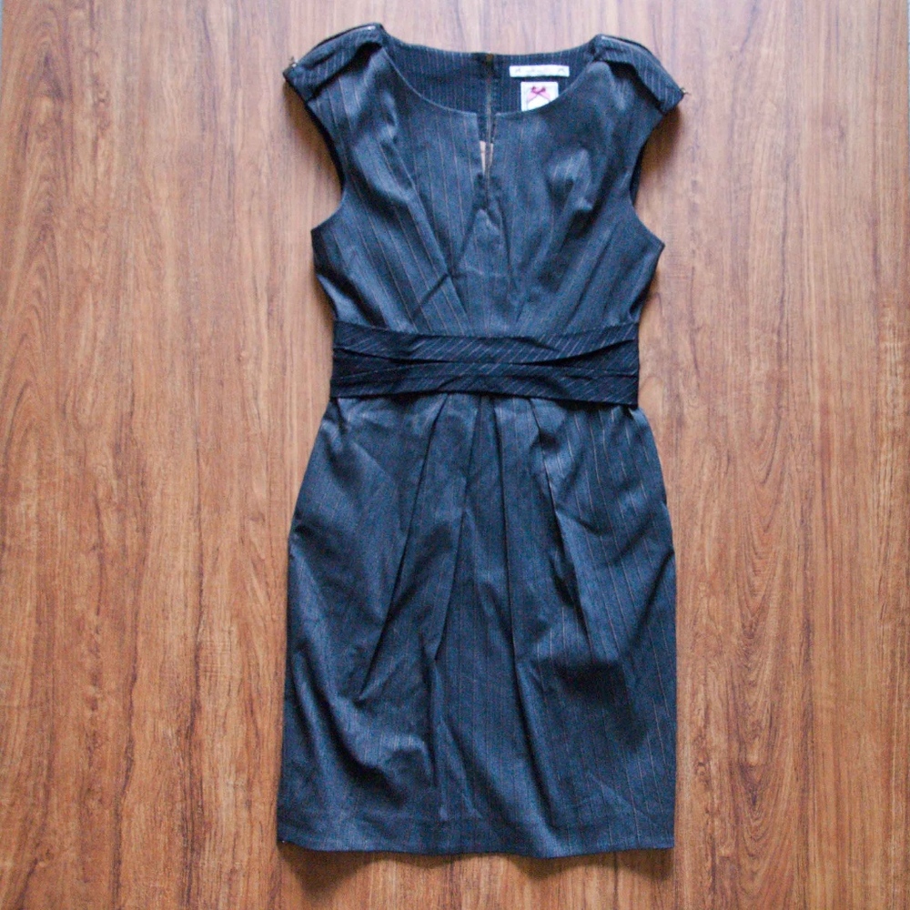 Yoana Baraschi Suit Pencil Dress w/ Zipper Detail